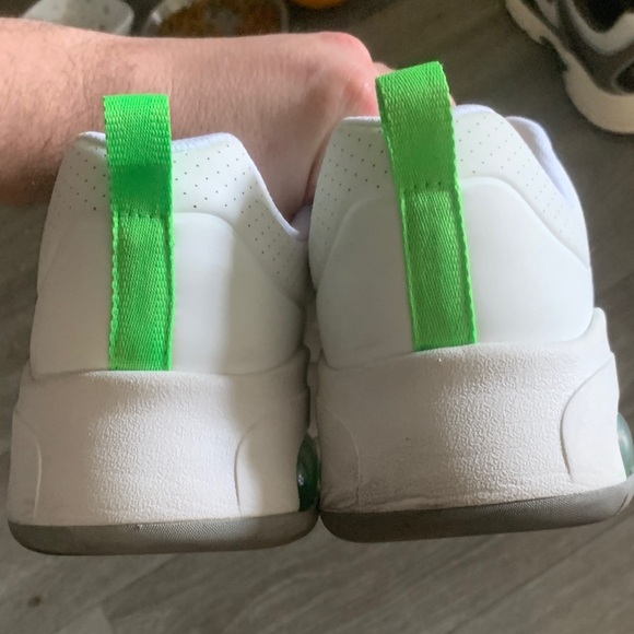 White and Neon Green Skechers Sneakers - Picture 3 of 5
